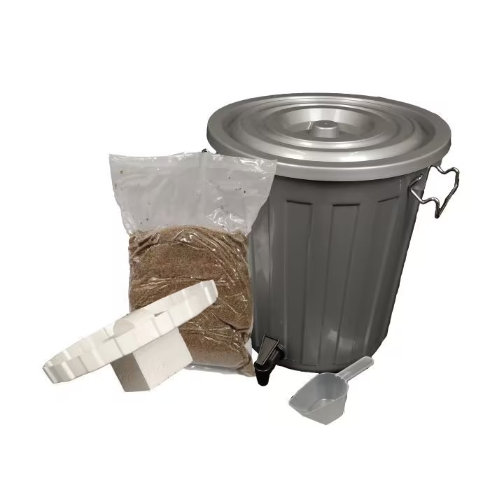 18L Bokashi composting bucket kit with bran and accessories